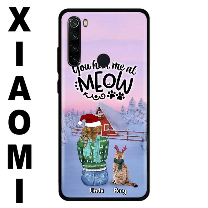 Personalized Christmas Cat Mom Phone Case - Upto 5 Cats - Christmas Gift Idea For Cat Lover - You Had Me At Meow - Case For Xiaomi, Oppo And Huawei