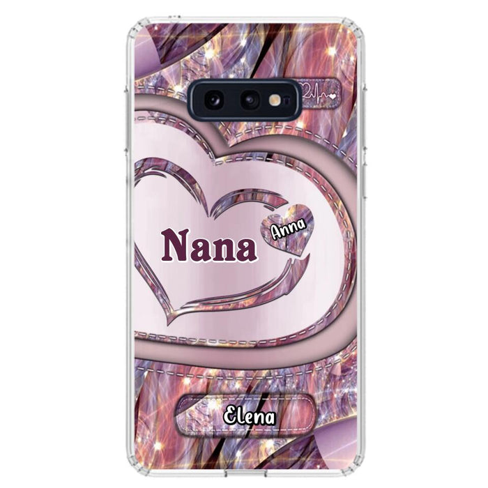 Custom Personalized Grandma With Sweet Heart Kids Phone Case  - With Up To 9 Kids - Best Gift Idea For Grandma - Cases For iPhone & Samsung