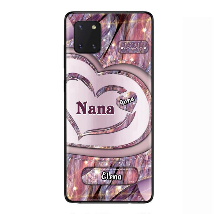 Custom Personalized Grandma With Sweet Heart Kids Phone Case  - With Up To 9 Kids - Best Gift Idea For Grandma - Cases For iPhone & Samsung