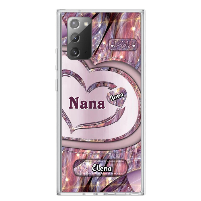 Custom Personalized Grandma With Sweet Heart Kids Phone Case  - With Up To 9 Kids - Best Gift Idea For Grandma - Cases For iPhone & Samsung