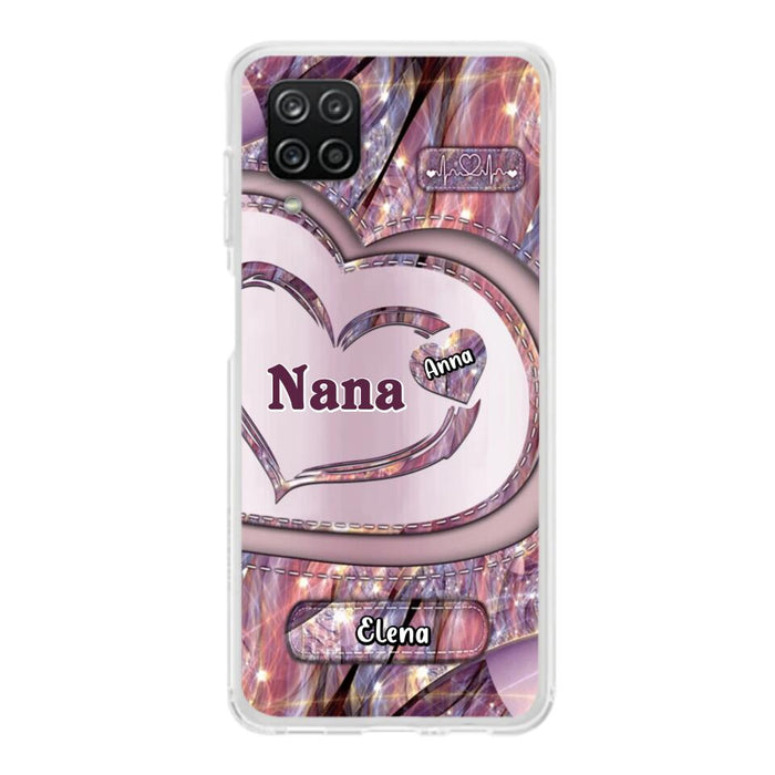 Custom Personalized Grandma With Sweet Heart Kids Phone Case  - With Up To 9 Kids - Best Gift Idea For Grandma - Cases For iPhone & Samsung