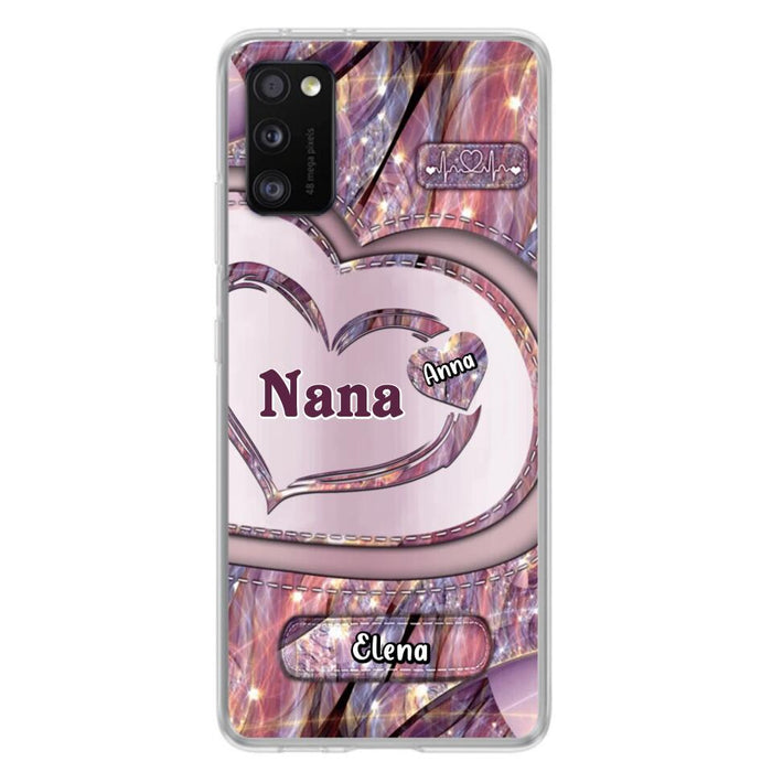 Custom Personalized Grandma With Sweet Heart Kids Phone Case  - With Up To 9 Kids - Best Gift Idea For Grandma - Cases For iPhone & Samsung