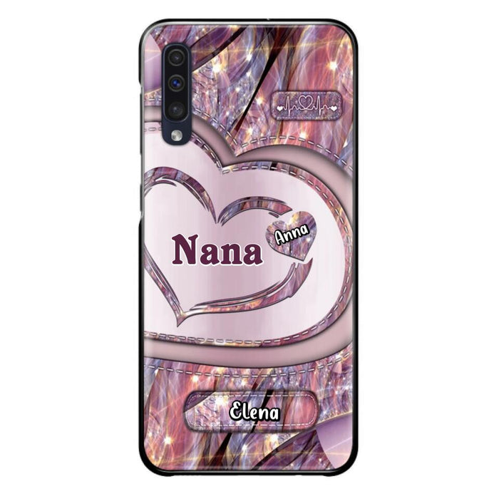 Custom Personalized Grandma With Sweet Heart Kids Phone Case  - With Up To 9 Kids - Best Gift Idea For Grandma - Cases For iPhone & Samsung