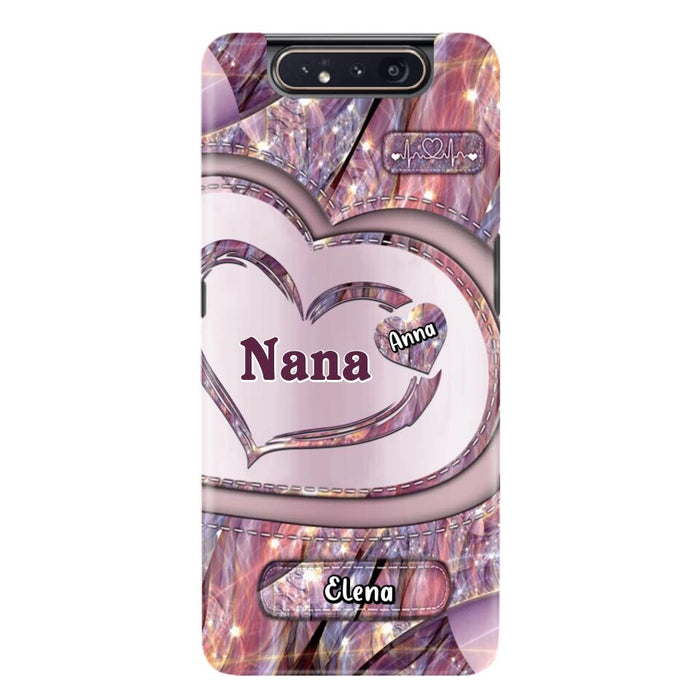 Custom Personalized Grandma With Sweet Heart Kids Phone Case  - With Up To 9 Kids - Best Gift Idea For Grandma - Cases For iPhone & Samsung