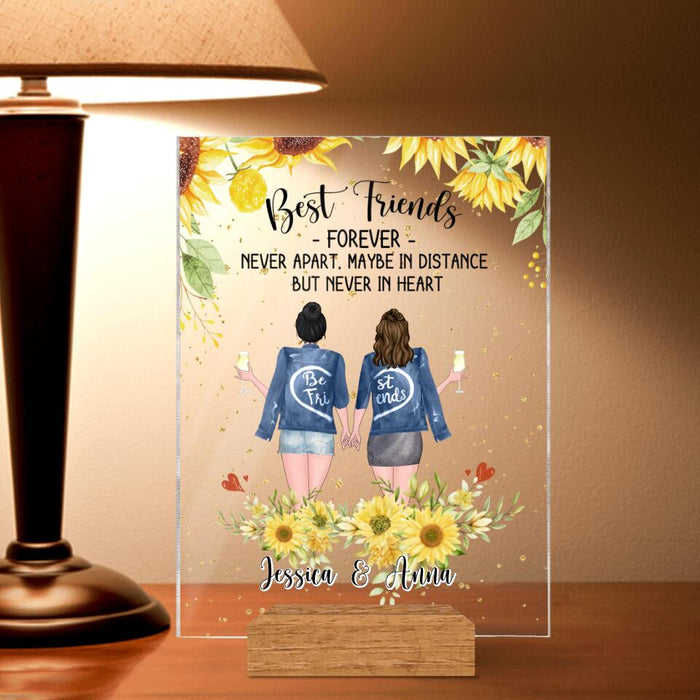 Custom Personalized Friends Acrylic Plaque - Upto 4 Besties - Gift Idea For Best Friends - Best Friends Forever