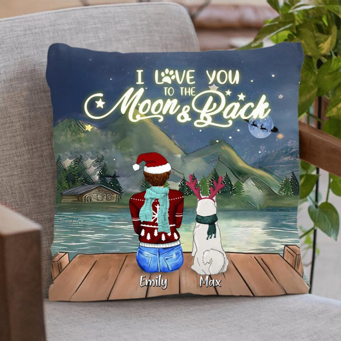 Custom Personalized Christmas Night Pillow Cover/ Fleece Blanket/Quilt Blanket - Adult/ Couple With Upto 2 Kids And 5 Pets - Christmas Gift For Cat/ Dog Lover - All I Want For Christmas Is You