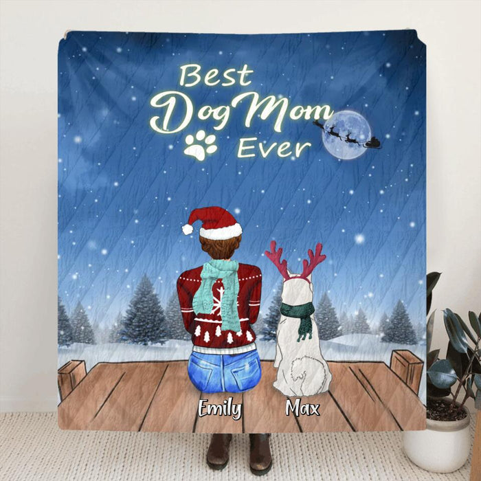 Custom Personalized Christmas Night Pillow Cover/ Fleece Blanket/Quilt Blanket - Adult/ Couple With Upto 2 Kids And 5 Pets - Christmas Gift For Cat/ Dog Lover - All I Want For Christmas Is You