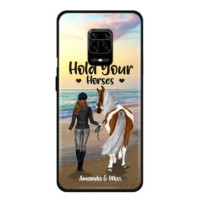 Personalized Horse Girl Phone Case - Girl with up to 2 Horses - Four Feet Move My Soul - QX6ZS1