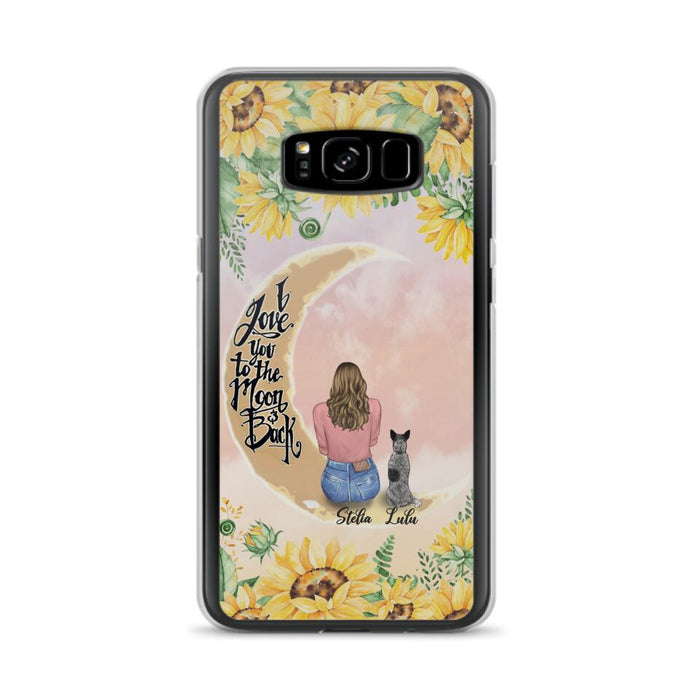 Custom Phone Case For Dog Lovers - Best Gift With Personalized Dogs - I Love You To The Moon and Back