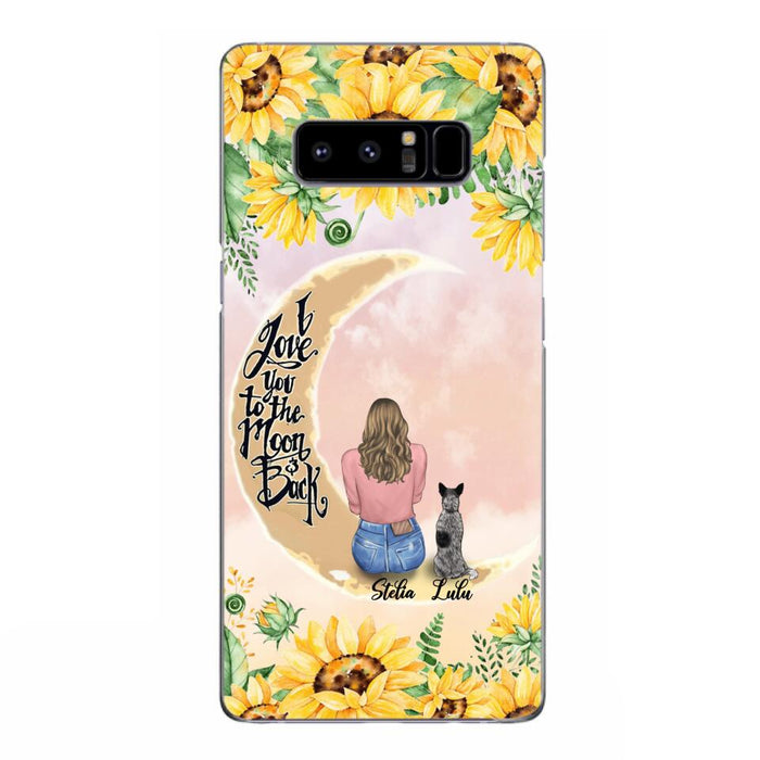 Custom Phone Case For Dog Lovers - Best Gift With Personalized Dogs - I Love You To The Moon and Back