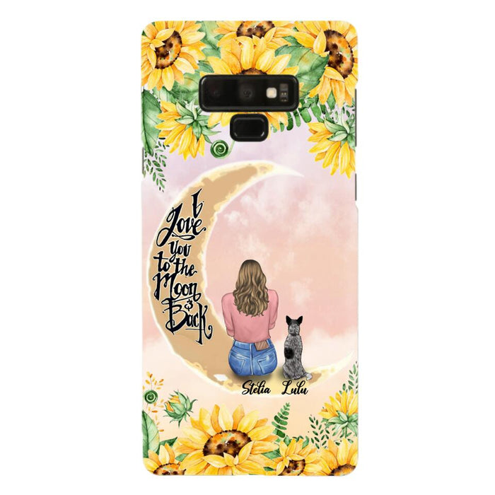 Custom Phone Case For Dog Lovers - Best Gift With Personalized Dogs - I Love You To The Moon and Back