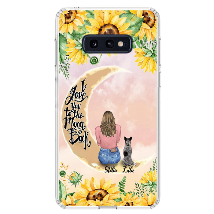 Custom Phone Case For Dog Lovers - Best Gift With Personalized Dogs - I Love You To The Moon and Back