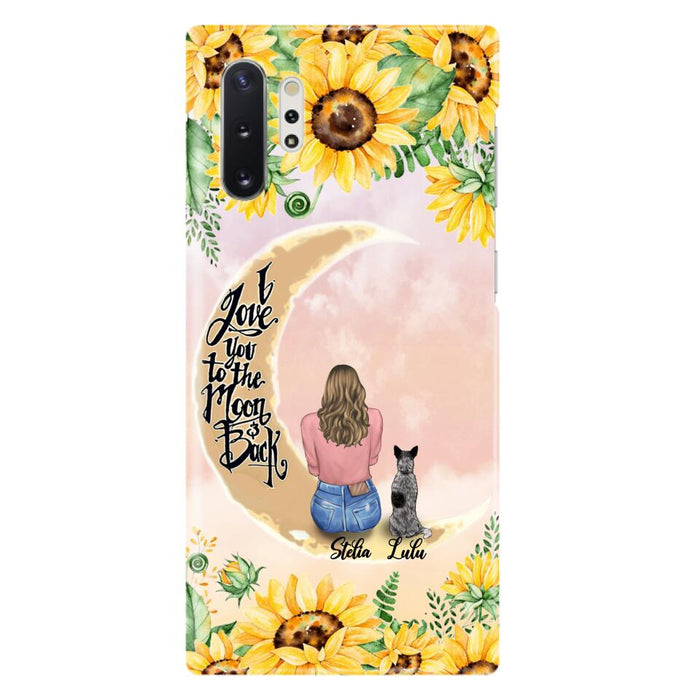 Custom Phone Case For Dog Lovers - Best Gift With Personalized Dogs - I Love You To The Moon and Back