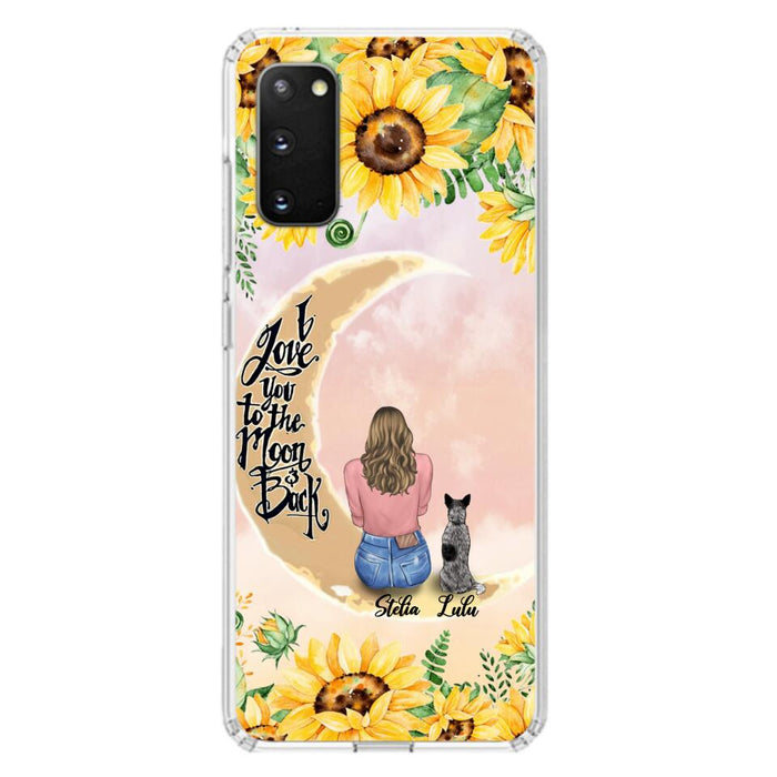 Custom Phone Case For Dog Lovers - Best Gift With Personalized Dogs - I Love You To The Moon and Back