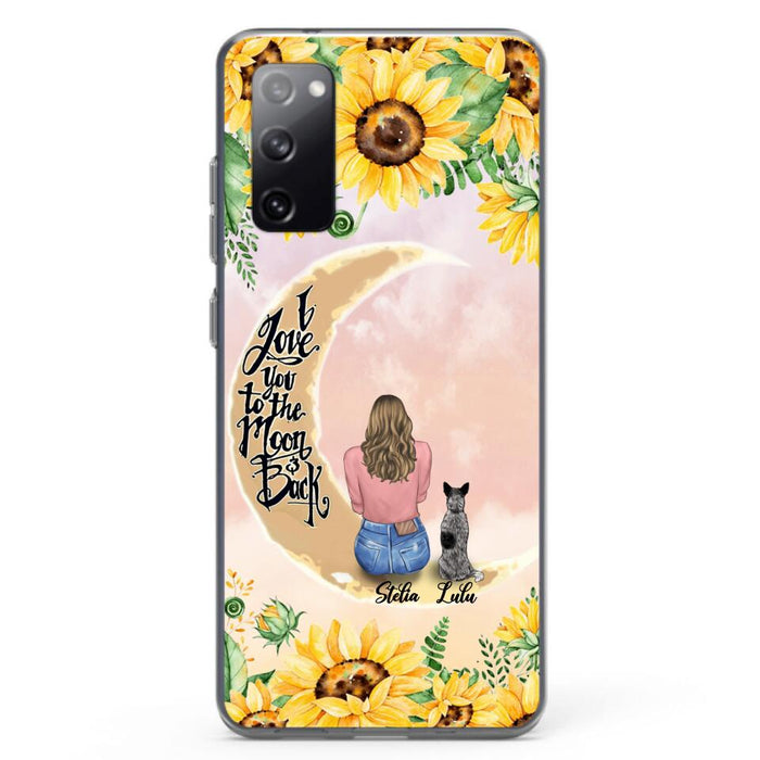 Custom Phone Case For Dog Lovers - Best Gift With Personalized Dogs - I Love You To The Moon and Back