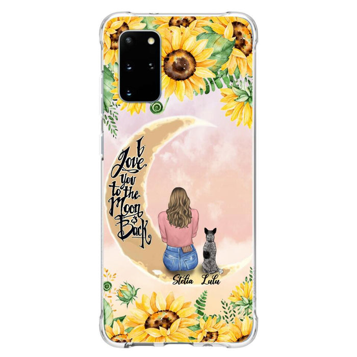 Custom Phone Case For Dog Lovers - Best Gift With Personalized Dogs - I Love You To The Moon and Back