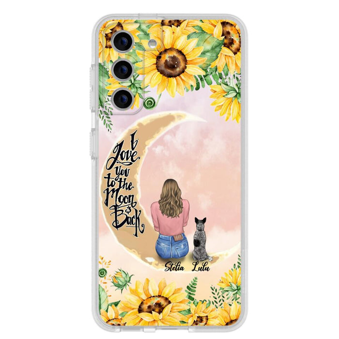 Custom Phone Case For Dog Lovers - Best Gift With Personalized Dogs - I Love You To The Moon and Back