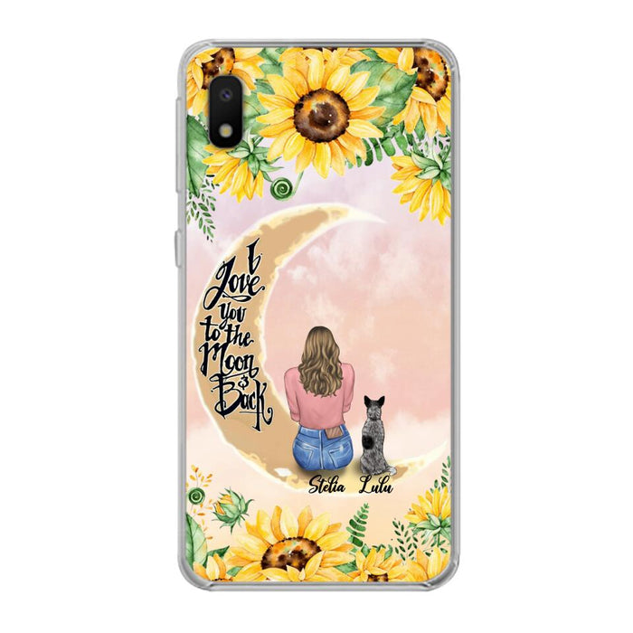 Custom Phone Case For Dog Lovers - Best Gift With Personalized Dogs - I Love You To The Moon and Back