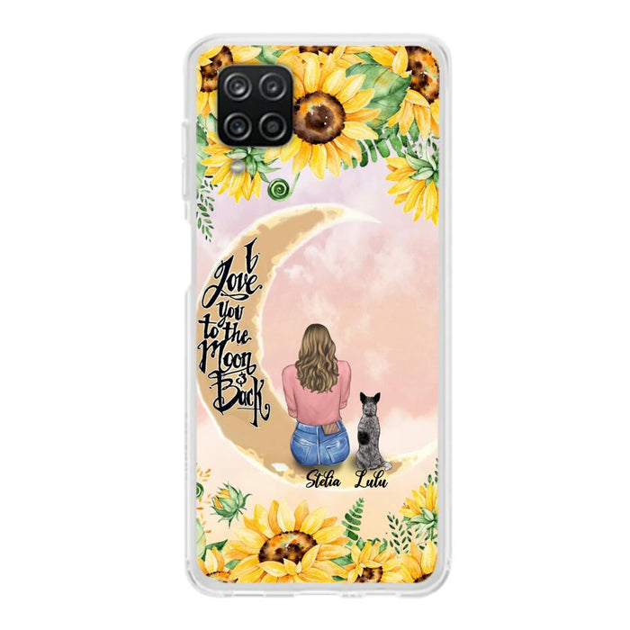 Custom Phone Case For Dog Lovers - Best Gift With Personalized Dogs - I Love You To The Moon and Back