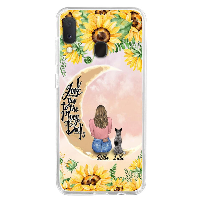 Custom Phone Case For Dog Lovers - Best Gift With Personalized Dogs - I Love You To The Moon and Back