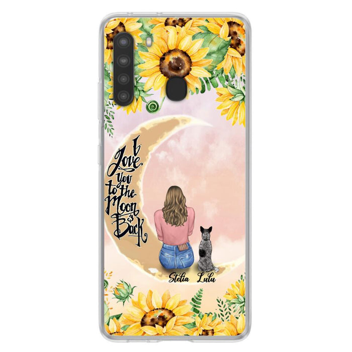 Custom Phone Case For Dog Lovers - Best Gift With Personalized Dogs - I Love You To The Moon and Back