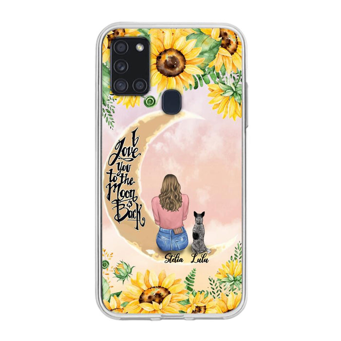 Custom Phone Case For Dog Lovers - Best Gift With Personalized Dogs - I Love You To The Moon and Back