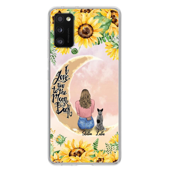 Custom Phone Case For Dog Lovers - Best Gift With Personalized Dogs - I Love You To The Moon and Back