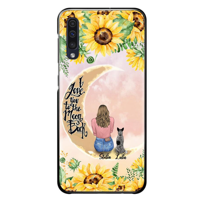 Custom Phone Case For Dog Lovers - Best Gift With Personalized Dogs - I Love You To The Moon and Back