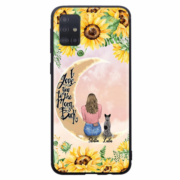 Custom Phone Case For Dog Lovers - Best Gift With Personalized Dogs - I Love You To The Moon and Back