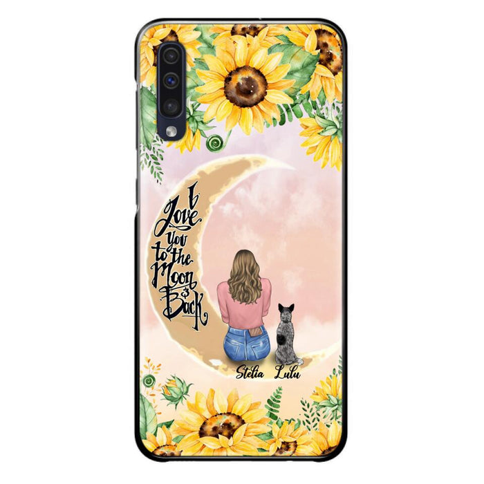 Custom Phone Case For Dog Lovers - Best Gift With Personalized Dogs - I Love You To The Moon and Back