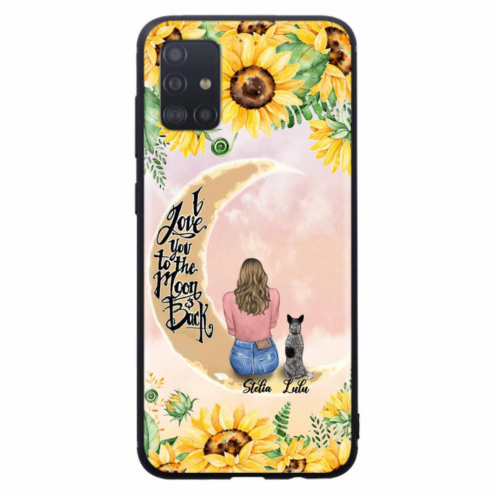 Custom Phone Case For Dog Lovers - Best Gift With Personalized Dogs - I Love You To The Moon and Back