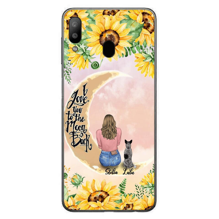 Custom Phone Case For Dog Lovers - Best Gift With Personalized Dogs - I Love You To The Moon and Back