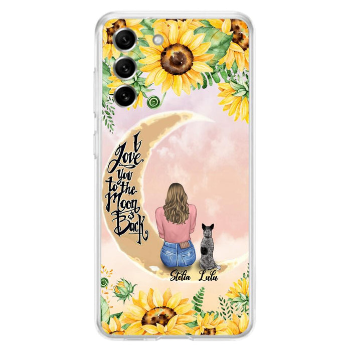 Custom Phone Case For Dog Lovers - Best Gift With Personalized Dogs - I Love You To The Moon and Back