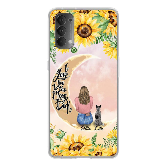 Custom Phone Case For Dog Lovers - Best Gift With Personalized Dogs - I Love You To The Moon and Back