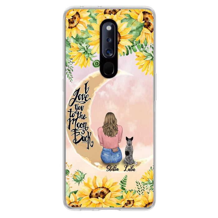 Custom Phone Case For Dog Lovers - Best Gift With Personalized Dogs - I Love You To The Moon and Back