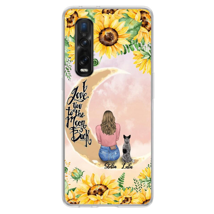 Custom Phone Case For Dog Lovers - Best Gift With Personalized Dogs - I Love You To The Moon and Back