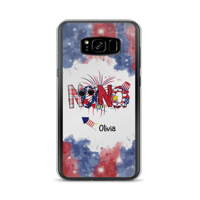 Custom Personalized Grandma Phone Case - 4th of July Mimi Phone Case With Child Names - Up To 10 Children - Gift Idea For Grandma - Cases For Iphone And Samsung