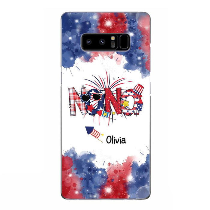 Custom Personalized Grandma Phone Case - 4th of July Mimi Phone Case With Child Names - Up To 10 Children - Gift Idea For Grandma - Cases For Iphone And Samsung