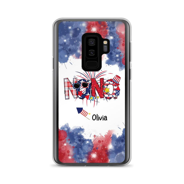 Custom Personalized Grandma Phone Case - 4th of July Mimi Phone Case With Child Names - Up To 10 Children - Gift Idea For Grandma - Cases For Iphone And Samsung