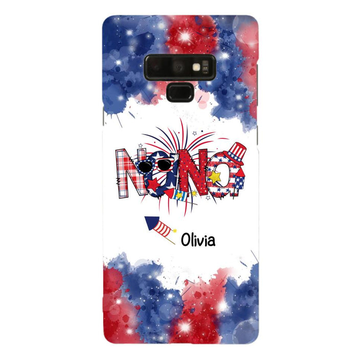 Custom Personalized Grandma Phone Case - 4th of July Mimi Phone Case With Child Names - Up To 10 Children - Gift Idea For Grandma - Cases For Iphone And Samsung