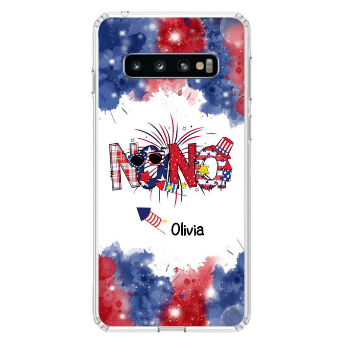 Custom Personalized Grandma Phone Case - 4th of July Mimi Phone Case With Child Names - Up To 10 Children - Gift Idea For Grandma - Cases For Iphone And Samsung