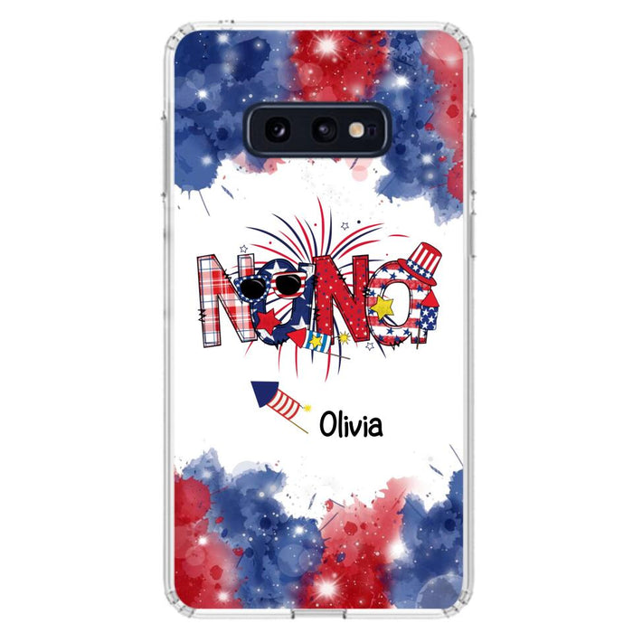 Custom Personalized Grandma Phone Case - 4th of July Mimi Phone Case With Child Names - Up To 10 Children - Gift Idea For Grandma - Cases For Iphone And Samsung