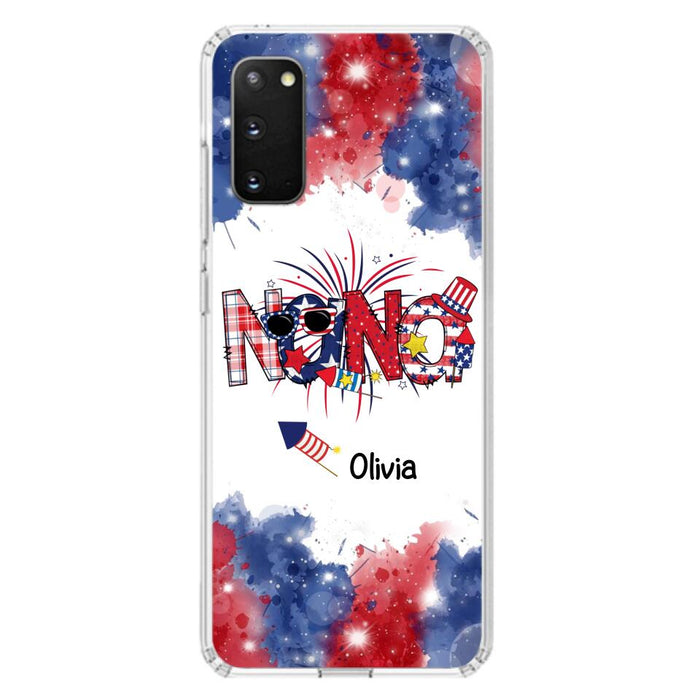 Custom Personalized Grandma Phone Case - 4th of July Mimi Phone Case With Child Names - Up To 10 Children - Gift Idea For Grandma - Cases For Iphone And Samsung