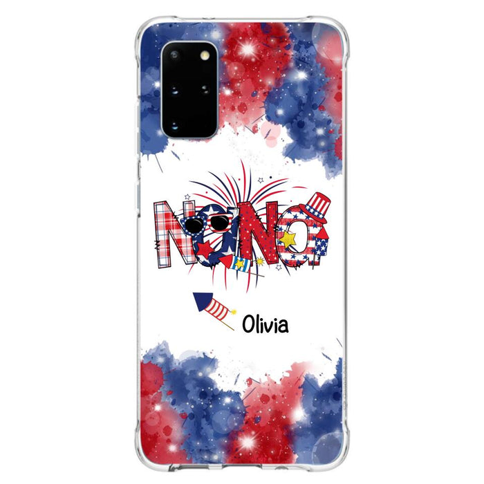 Custom Personalized Grandma Phone Case - 4th of July Mimi Phone Case With Child Names - Up To 10 Children - Gift Idea For Grandma - Cases For Iphone And Samsung