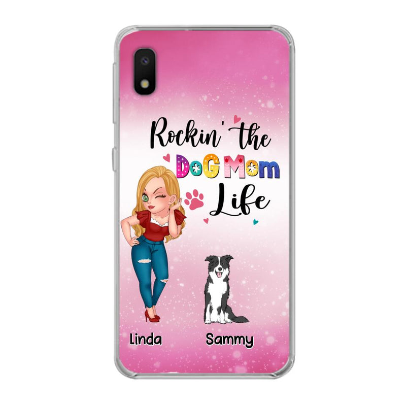 Personalized Dog Mom Phone Case - Up to 6 Dogs - Gift Idea For Dog Lover - Rockin' The The Dog Mom Life - Case for iPhone/Samsung
