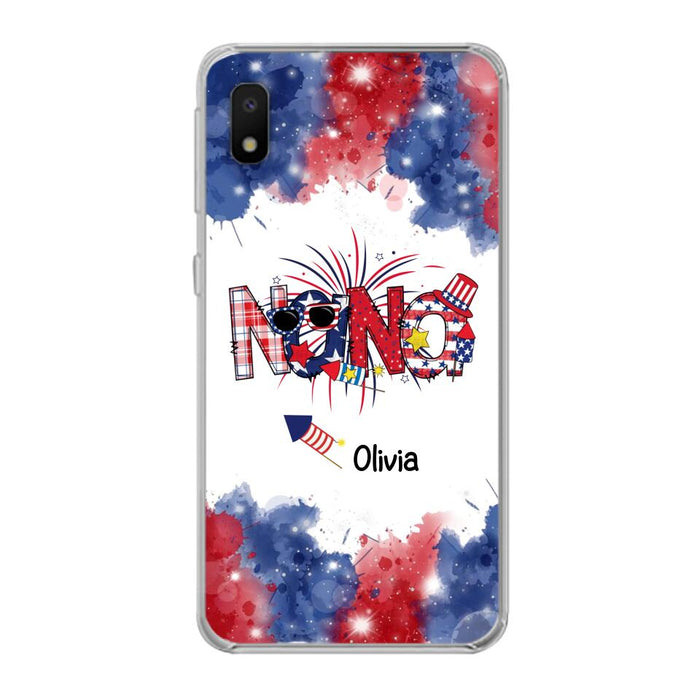 Custom Personalized Grandma Phone Case - 4th of July Mimi Phone Case With Child Names - Up To 10 Children - Gift Idea For Grandma - Cases For Iphone And Samsung