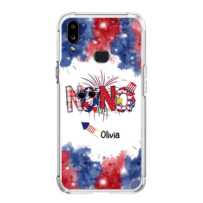 Custom Personalized Grandma Phone Case - 4th of July Mimi Phone Case With Child Names - Up To 10 Children - Gift Idea For Grandma - Cases For Iphone And Samsung