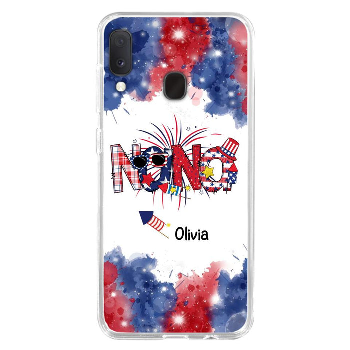 Custom Personalized Grandma Phone Case - 4th of July Mimi Phone Case With Child Names - Up To 10 Children - Gift Idea For Grandma - Cases For Iphone And Samsung