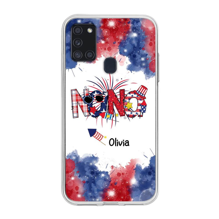 Custom Personalized Grandma Phone Case - 4th of July Mimi Phone Case With Child Names - Up To 10 Children - Gift Idea For Grandma - Cases For Iphone And Samsung