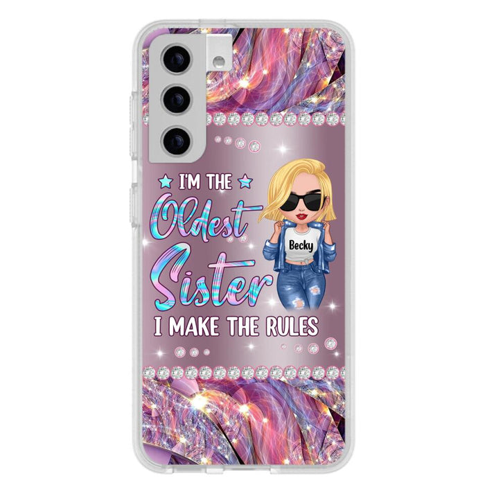 Custom Personalized Sister Phone Case - Gift Idea For Siblings/Sisters - I'm The Oldest Sister I Make The Rules - Cases For iPhone & Samsung